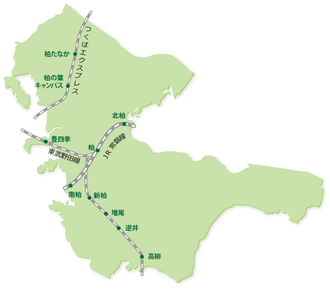 千葉県柏市 第1回 空間放射線量 測定マップ 千葉県柏市 第1回 空間放射線量 測定マップ